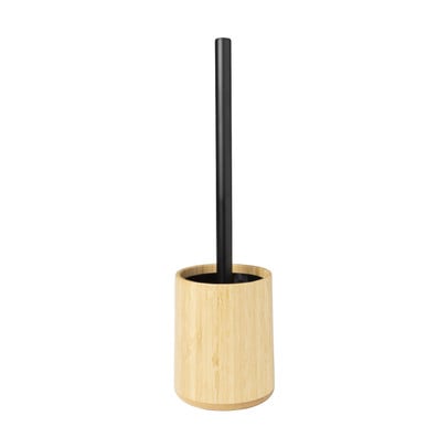 Toiletborstel bamboe - naturel - ø10.5x12 cm