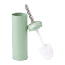 Toiletborstel en houder metaal - groen - 41 cm 