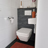 WC-borstel en houder metaal - terra - 41 cm 