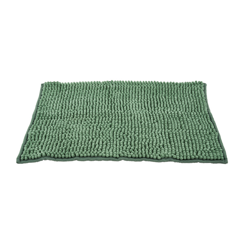 Badmat chenille - groen - 40x60 cm