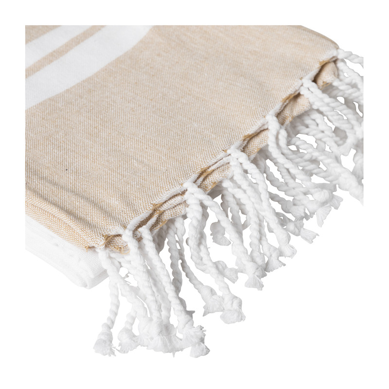 Hamamdoek strepen - zand - 170x90 cm