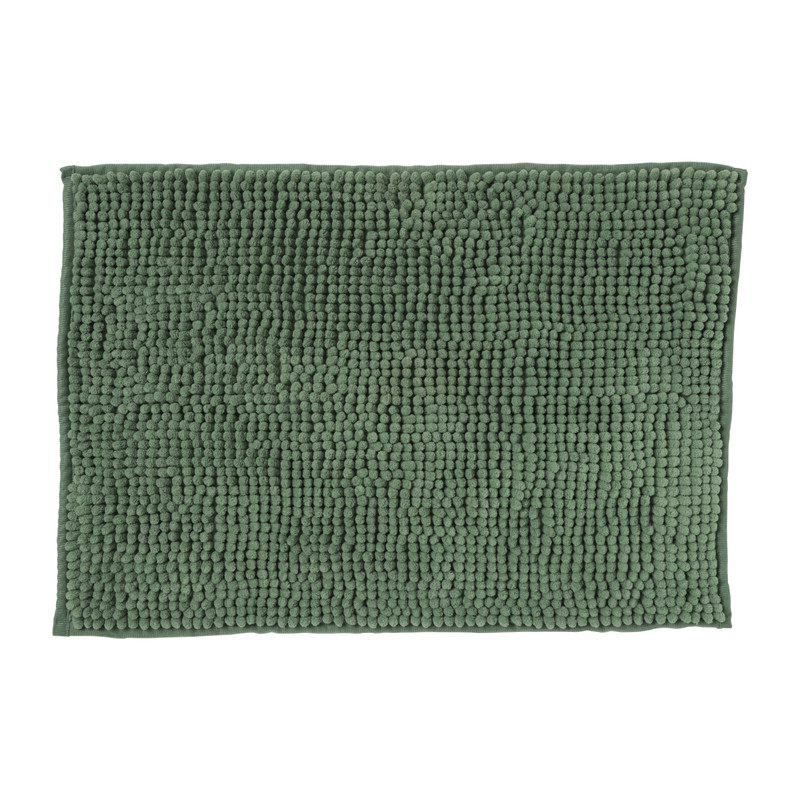 Badmat chenille - groen - 40x60 cm