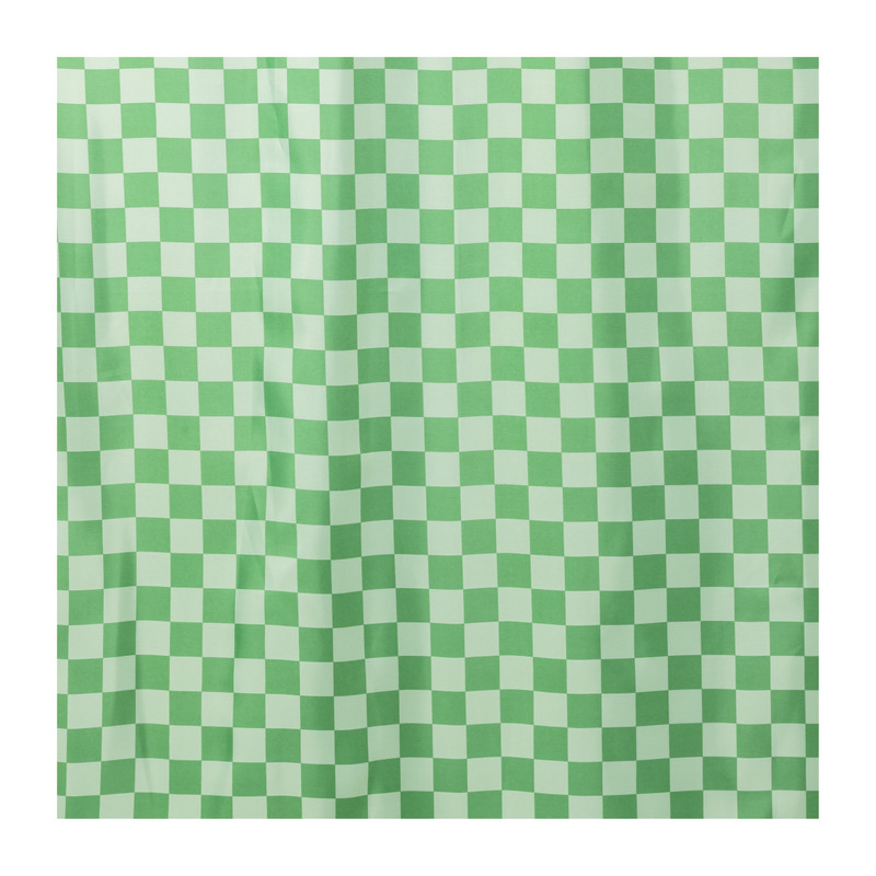 Douchegordijn geblokt - groen - 180x200 cm
