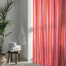 Douchegordijn gestreept - roze/oranje - 180x200 cm