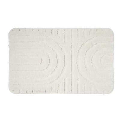 Badmat Lijnen - wit - 50x70 cm