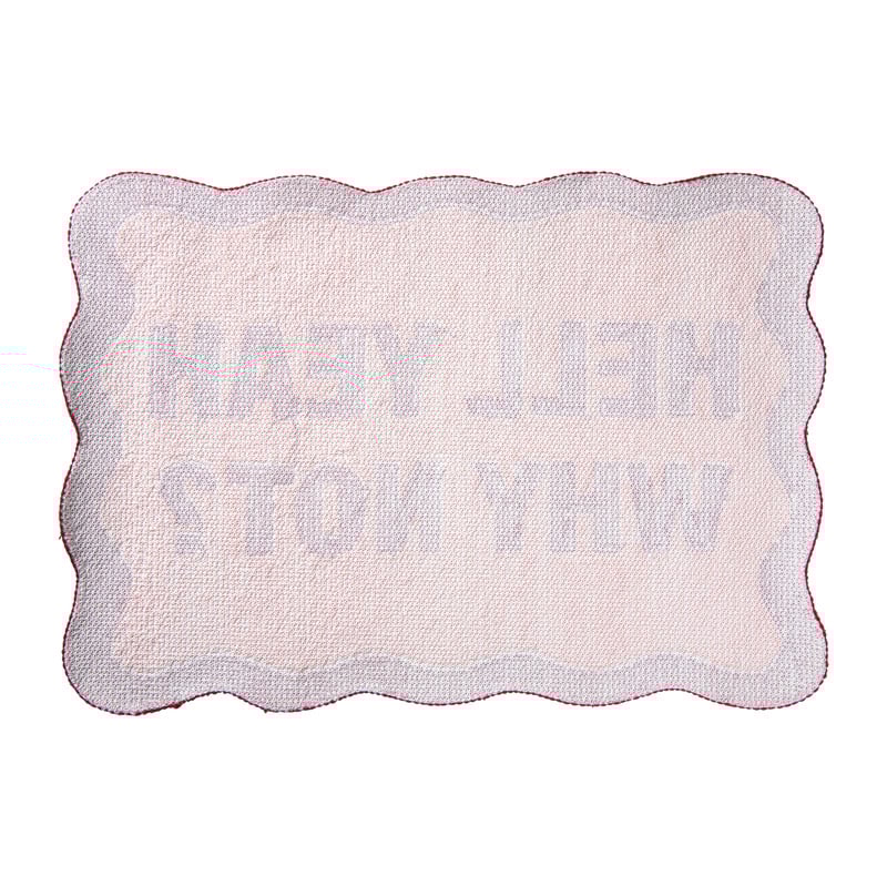 Badmat hell yeah why not - roze - 50x70 cm
