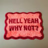 Badmat hell yeah why not - roze - 50x70 cm