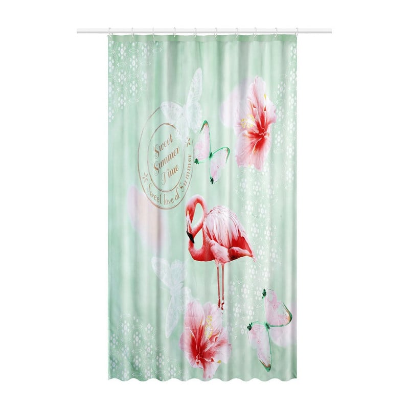 Douchegordijn flamingo