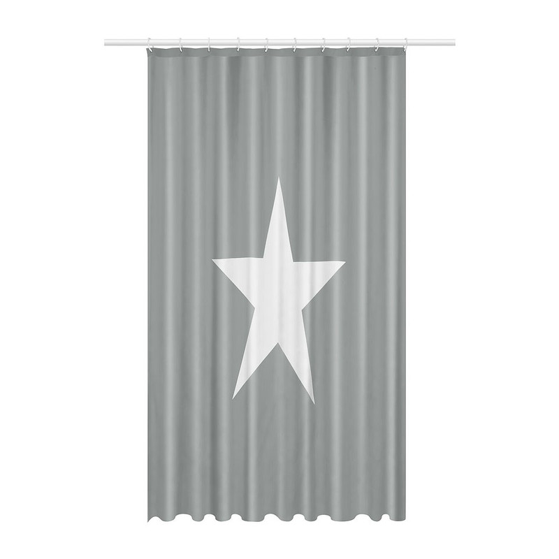 Douchegordijn ster - 180x200 cm - grijs