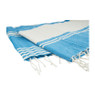 Hamamdoek met franjes - blauw - 180x100 cm