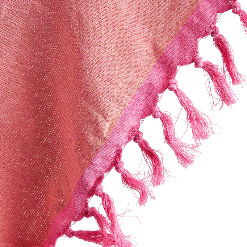 Hamamdoek geel/roze - 180x100 cm