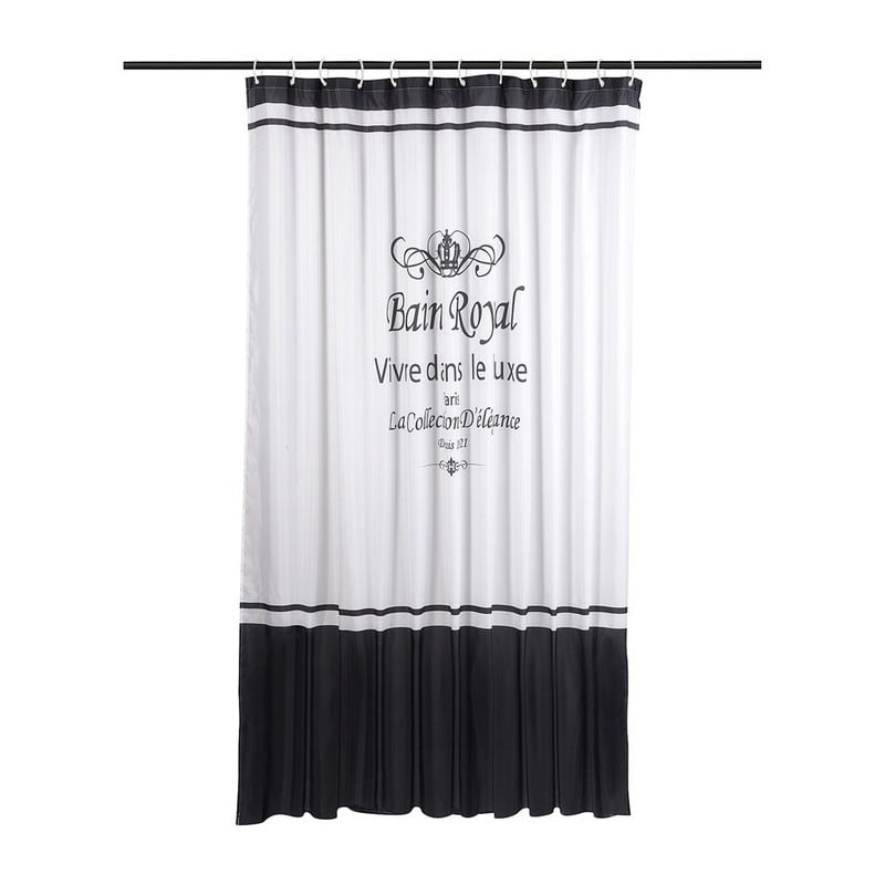 Douchegordijn Bain Royal creme/zwart 