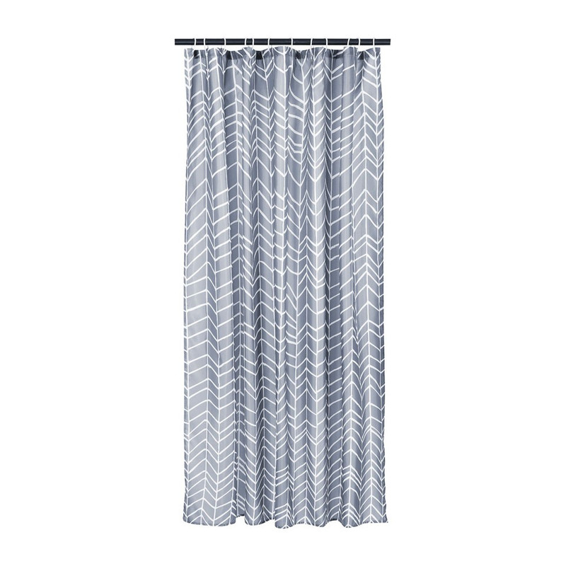 Douchegordijn visgraat - 180x200 cm - grijs