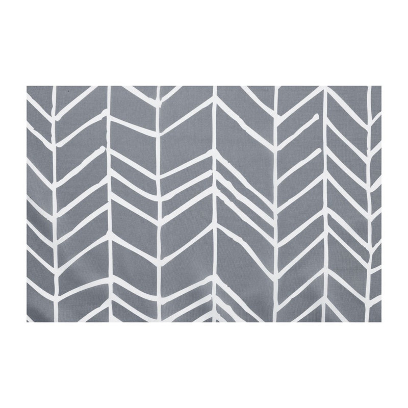 Douchegordijn visgraat - 180x200 cm - grijs