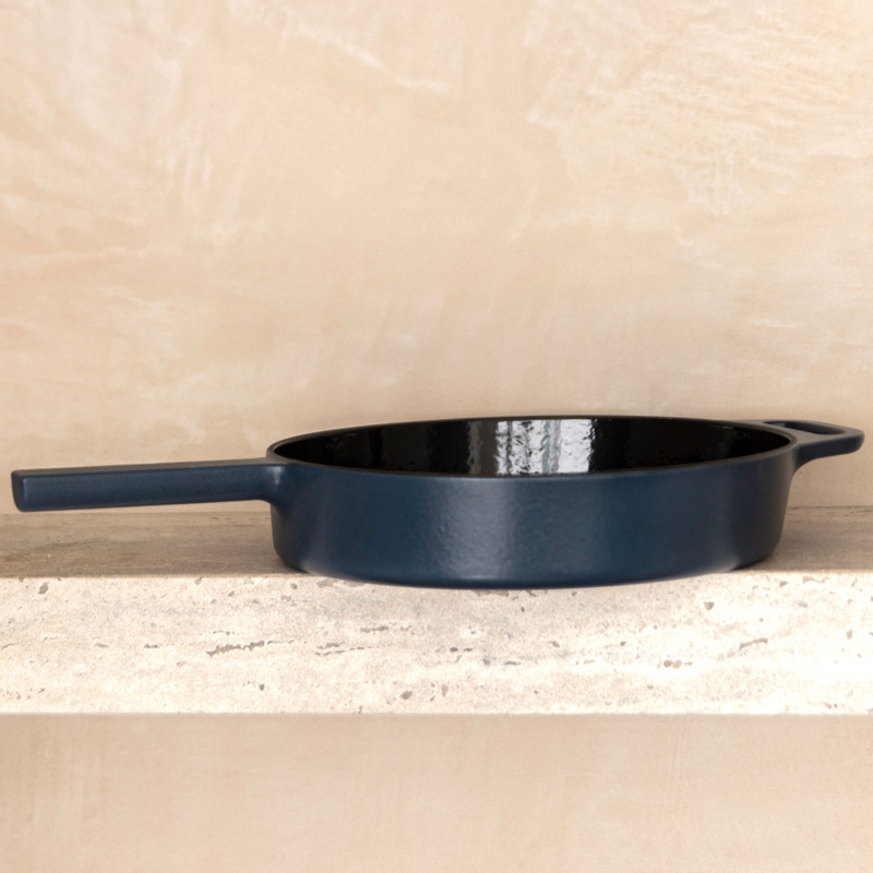 Hugo Kennis koekenpan - gietijzer - blauw/zwart - ø24 cm 