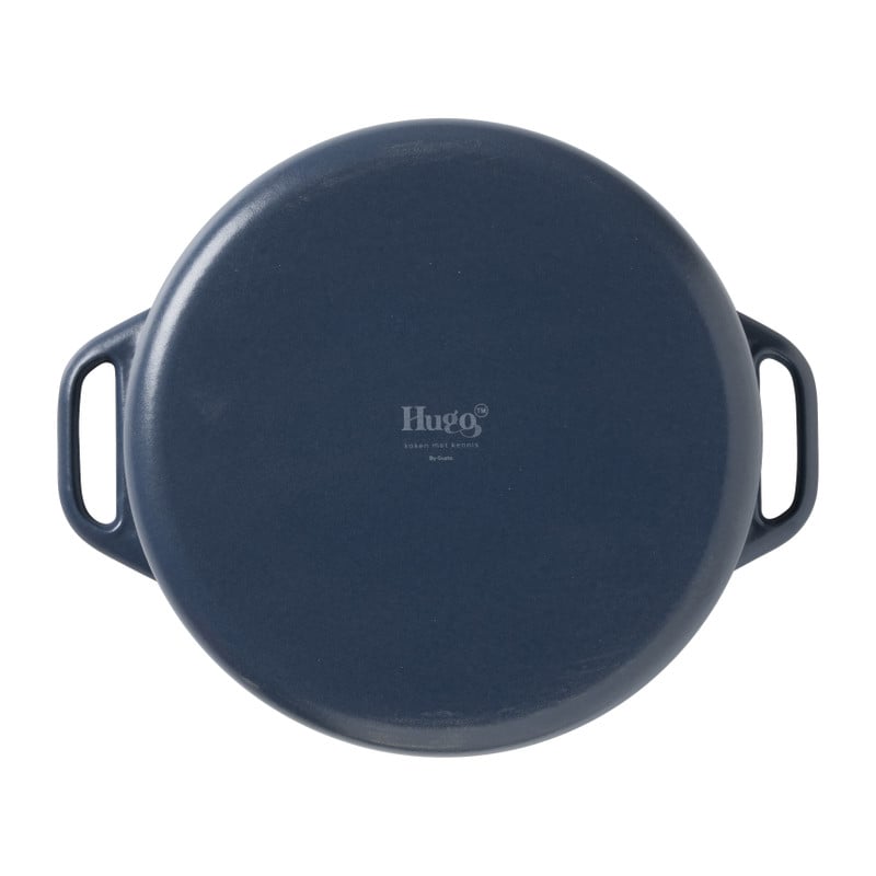 Hugo Kennis braadpan met deksel - gietijzer - blauw/zwart - ø24 cm 