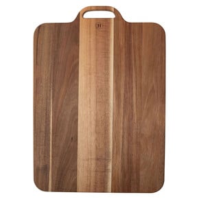 35cm - Ronde Houten Snijplank met Handvat en Sapgoot / Pizzaplank / Serveerplank - type HRH-Eiken-35