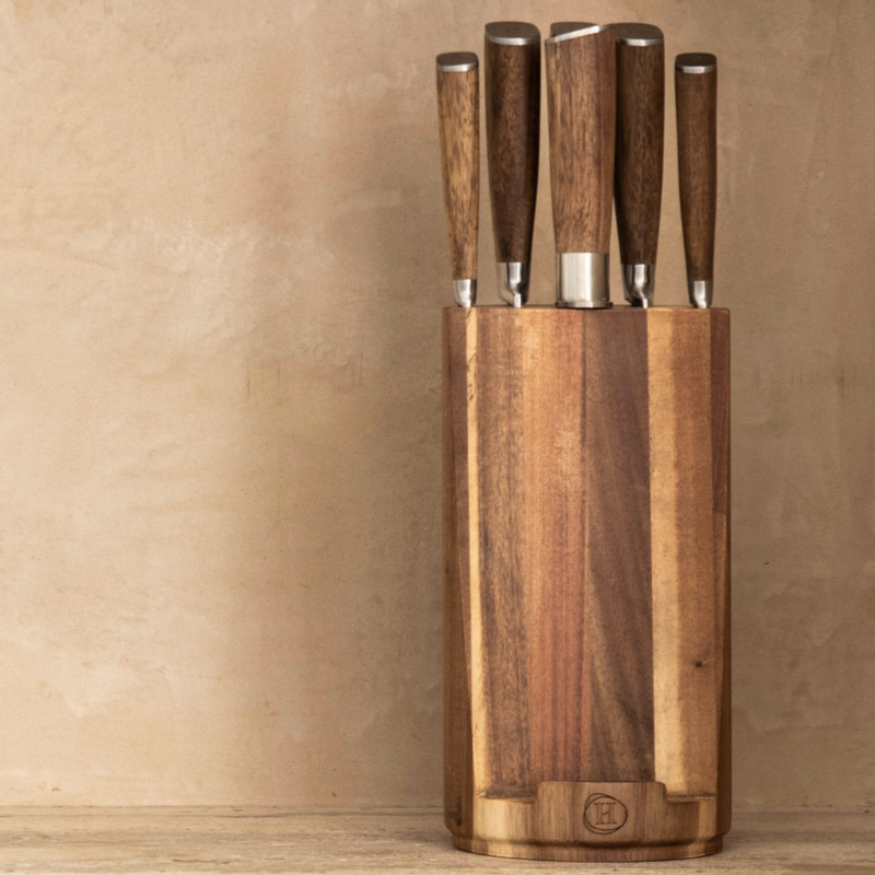 Hugo kennis messenhouder - acaciahout - ø12x24 cm