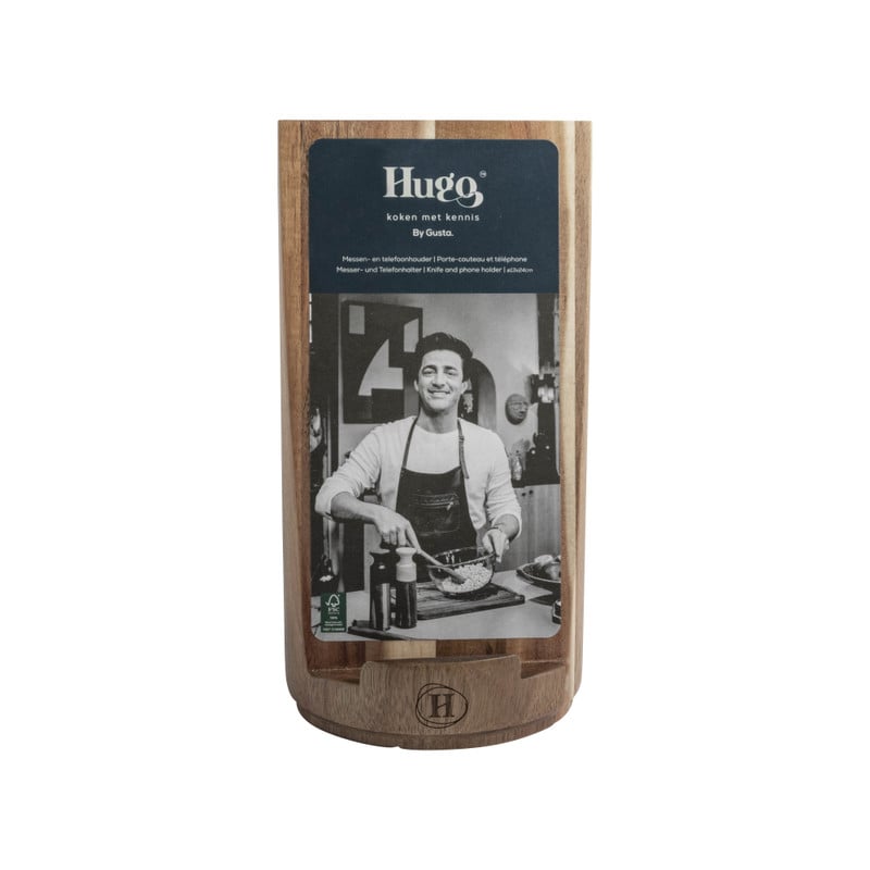 Hugo kennis messenhouder - acaciahout - ø12x24 cm
