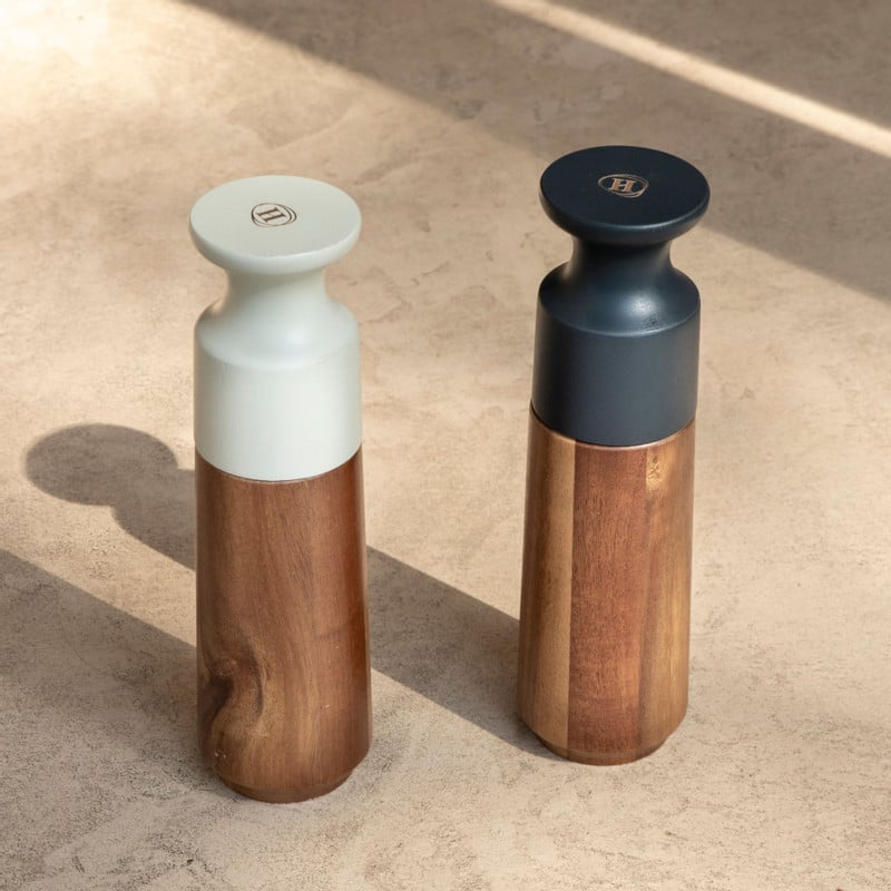 Hugo Kennis zoutmolen - acaciahout/keramiek - ø6x20 cm