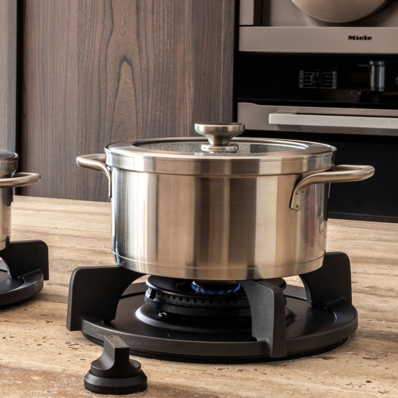 Hugo Kennis pannenset inclusief deksel met afgietsysteem - set van 4