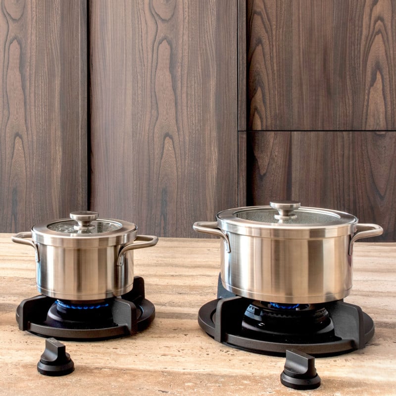 Hugo Kennis pannenset inclusief deksel met afgietsysteem - set van 4