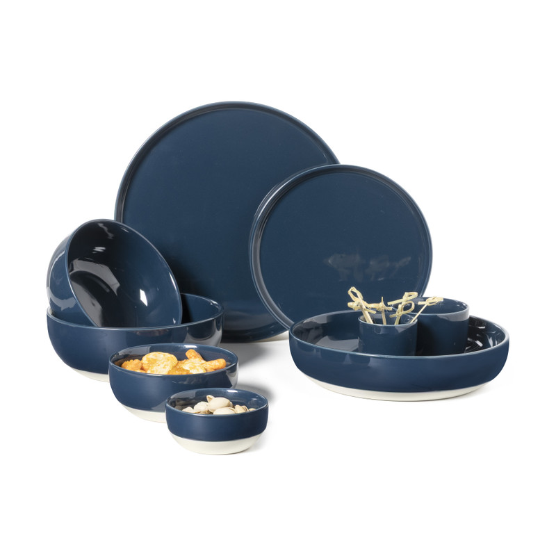 Hugo Kennis schaaltje - blauw/wit - ø9 cm