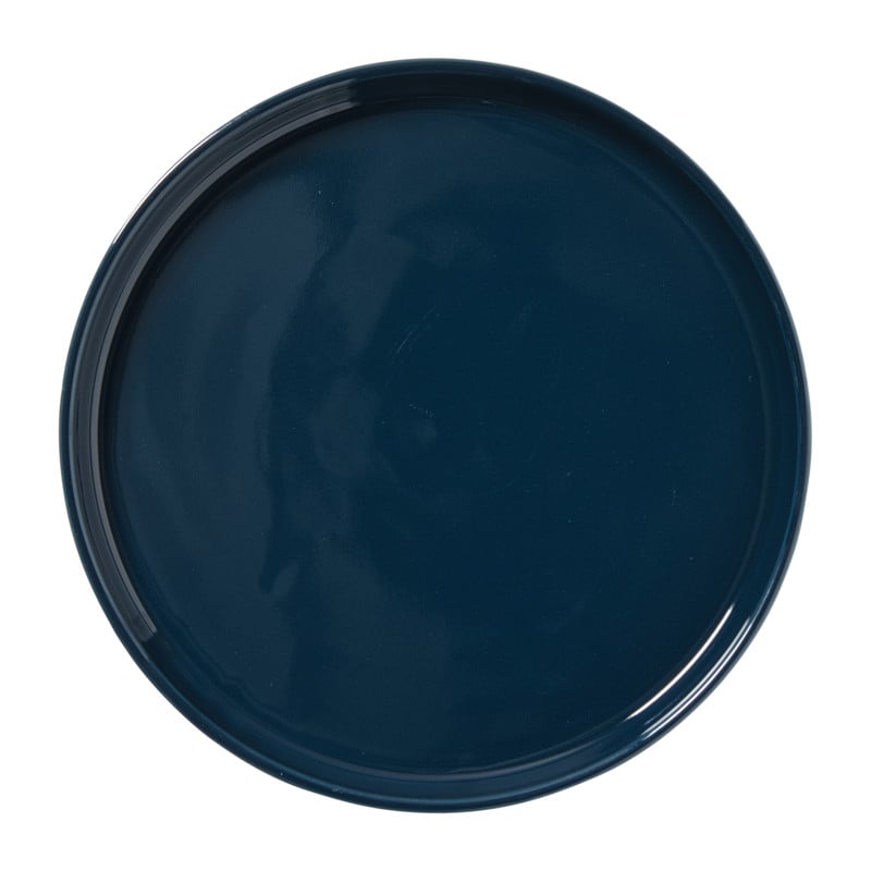 Hugo Kennis ontbijtbord - blauw/wit - ø20 cm