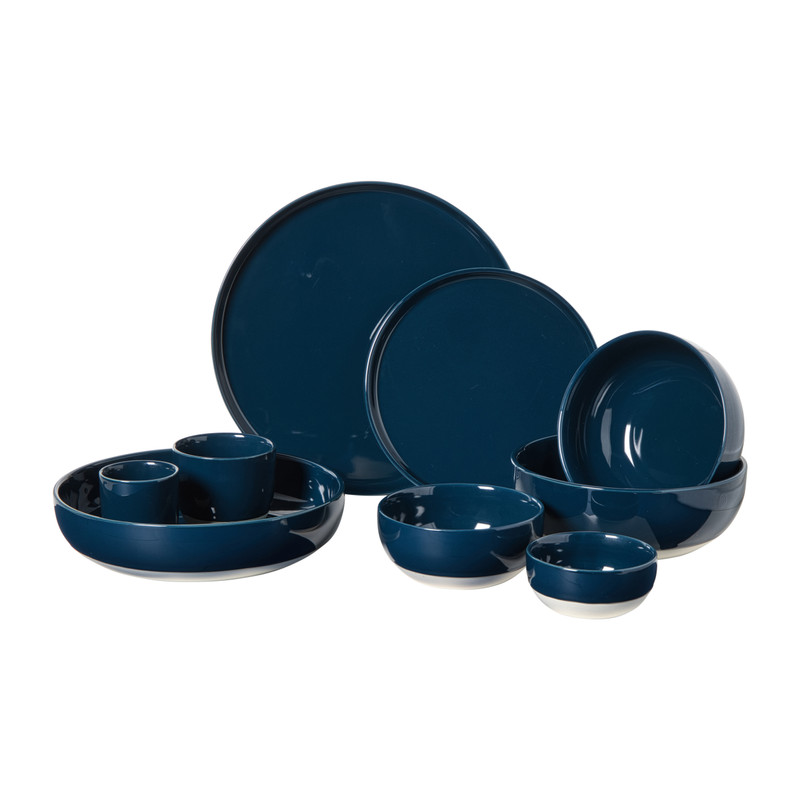 Hugo Kennis espresso mok - blauw/wit - 70 ml