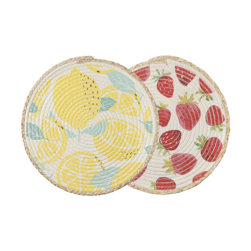 Placemat aardbei - ø38 cm