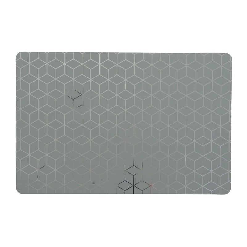 Placemat honingraat - grijs/zilver - 28.5x43.5