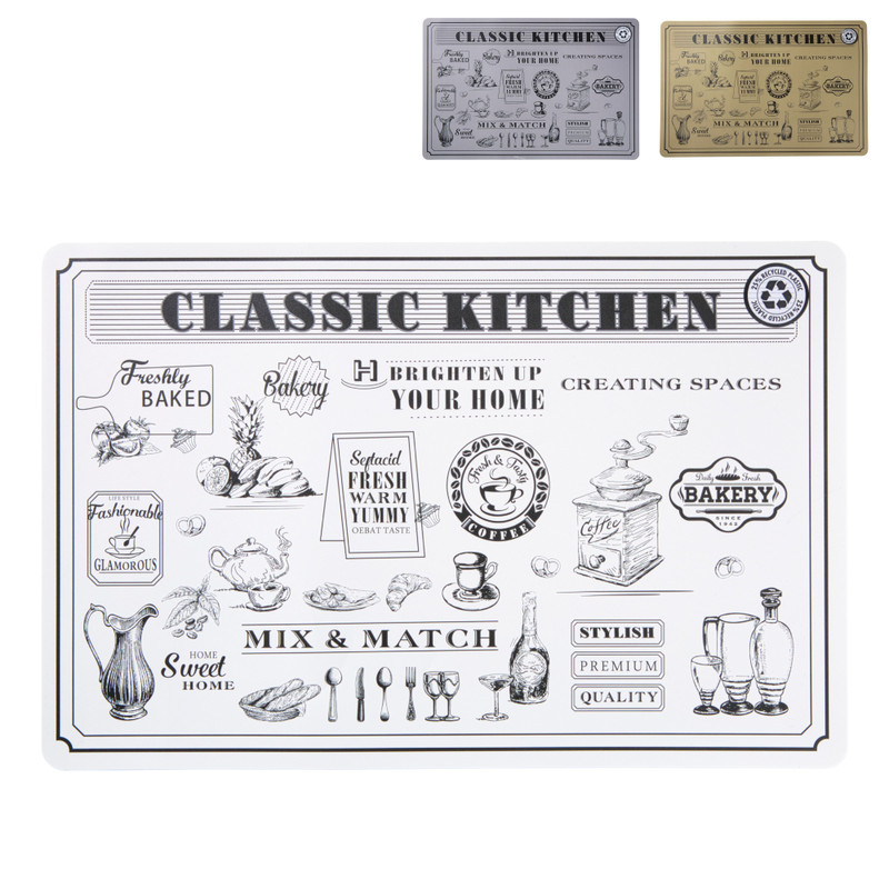 Placemat keuken - 43.5x28.5 cm - diverse varianten