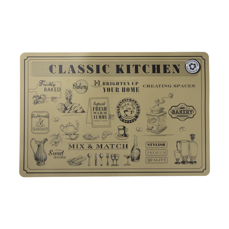 Placemat keuken - 43.5x28.5 cm - diverse varianten