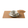 Placemat PU leer - bruin - 46x33 cm