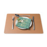 Placemat PU leer - bruin - 46x33 cm