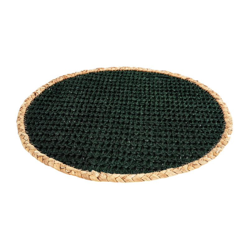 Placemat waterhyacint - groen - ⌀38 cm 