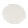 Placemat rond met franjes - wit - ⌀38 cm