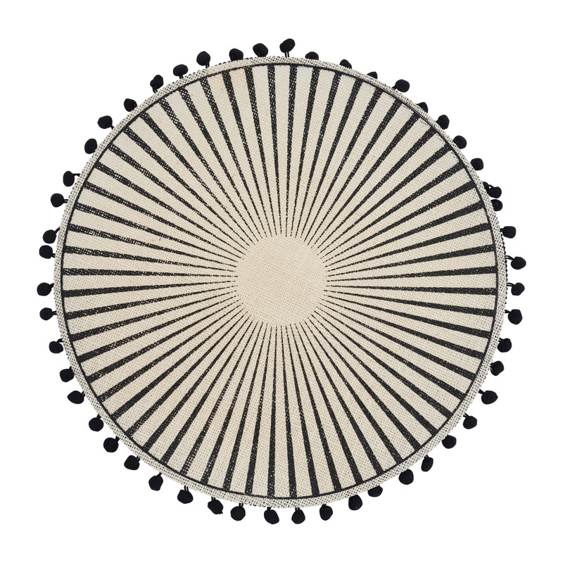 Placemat met franjes - diverse varianten - ⌀38 cm 