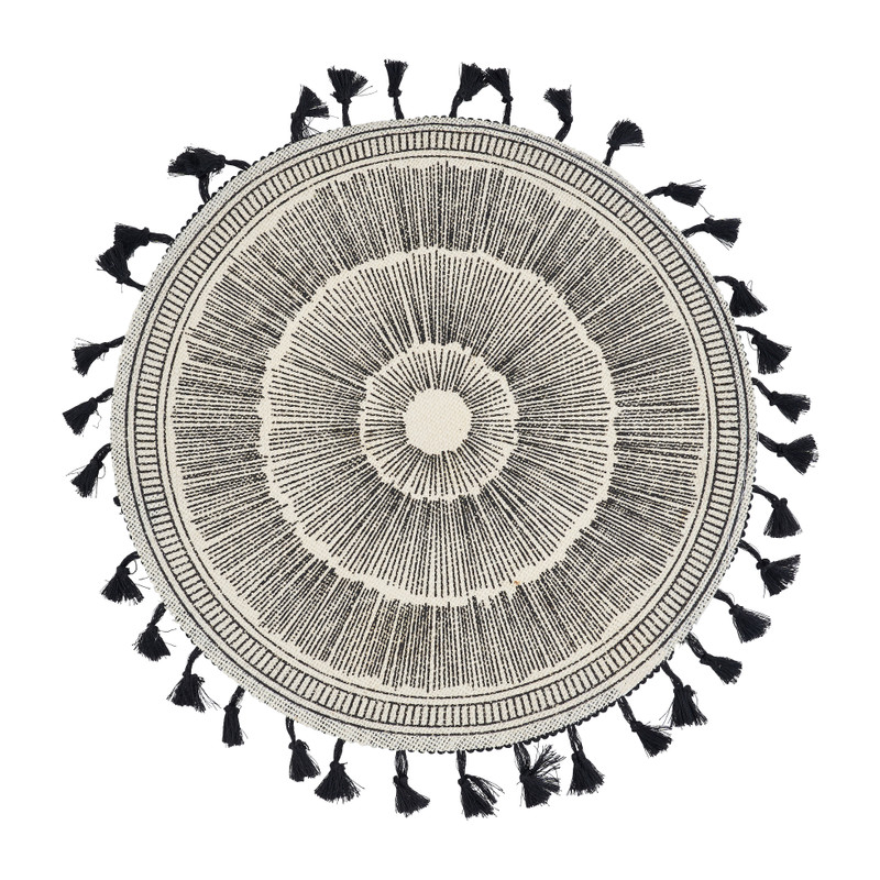 Placemat met franjes - diverse varianten - ⌀38 cm 