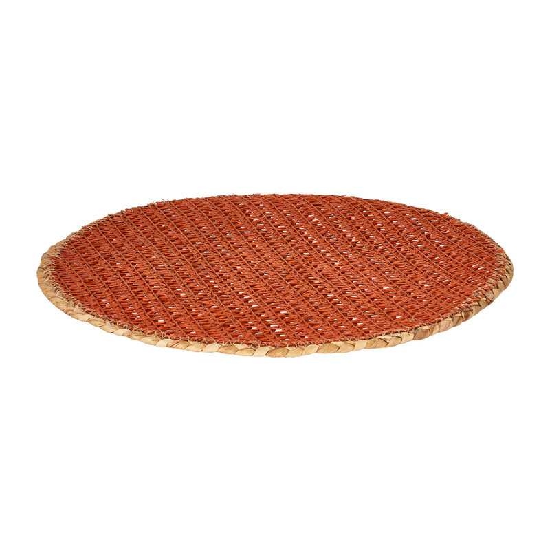 Placemat waterhyacint - terra - ⌀38 cm