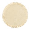 Placemat franjes - zand - ⌀38 cm