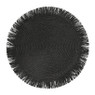 Placemat franjes - zwart - ⌀38 cm