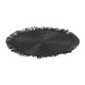 Placemat franjes - zwart - ⌀38 cm