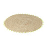 Placemat pompom - groen - ø38 cm