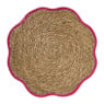 Placemat zeegras bloem - roze