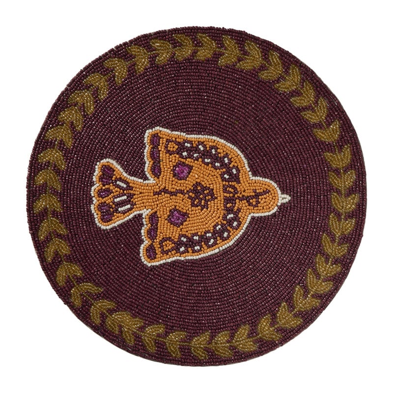 Placemat kraaltjes peacebird - multikleur - 33x33 cm