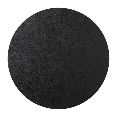 Placemat PU leer - zwart - ø38 cm