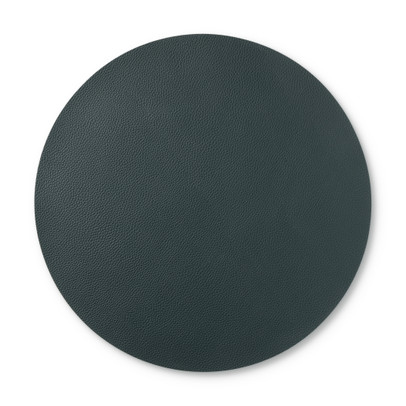 Placemat PU leer - donkergroen - ø38 cm
