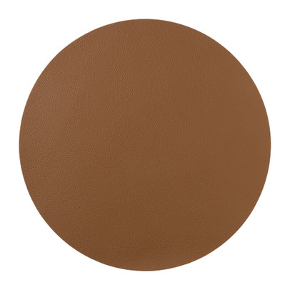 Placemat PU leer - bruin - ø38 cm
