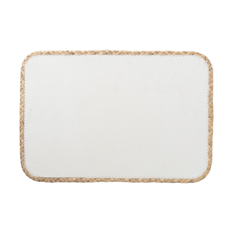 Placemat vilt/riet - 47x32 cm